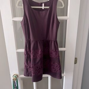 A plum color a-line dress from Target. Size large